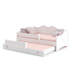 Kobi Lit enfant Emma+ gigogne 160cm avec matelas