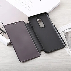 Acheter Wewoo Coque Etui en cuir pour miroir OnePlus 6 avec support noir