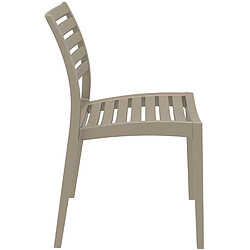 Avis Decoshop26 Chaise de jardin en plastique design simple empilable beige 10_0000974