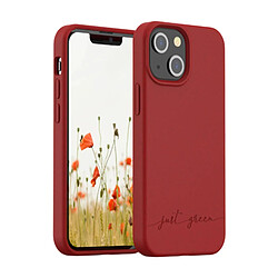 JUST GREEN Coque de Protection pour iPhone 13 Mini Natura Recyclable Rouge