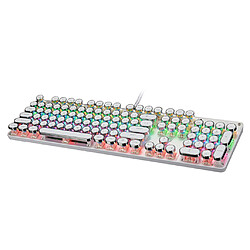 Avis USB Filaire LED Rétro-éclairé Ergonomique Gamer Clavier Pour PC Portable Blanc