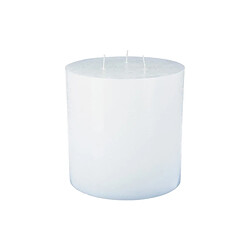 Atmosphera, Createur D'Interieur Bougie cylindrique Ø 14 x H 14 cm Esprit Récup - blanc - Atmosphera