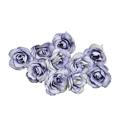 Wewoo Fleurs Artificielles 10 Ensembles 4cm Fleur Artificielle Soie Rose Tête De Pour La Maison De Mariage Décoration Violet