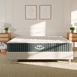 Morphea France Matelas hybride 120x190x27cm JADE premium - Mousse à mémoire forme & Ressorts Ensachés - Soutien ferme