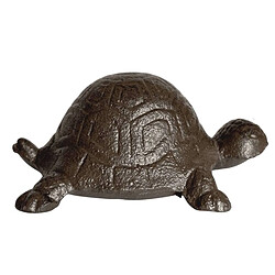 L'Héritier Du Temps Tortue Cache Clés Sculpture Statuette Décoration Cache Clefs en Fonte Patinée Marron 6x8,50x12cm pas cher