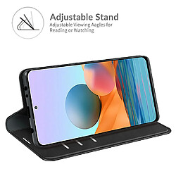 Etui en PU Toucher cutané auto-absorbé avec support noir pour votre Xiaomi Redmi Note 10 Pro