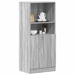 vidaXL Armoire de cuisine sonoma gris 57x41,5x131,5 cm bois ingénierie