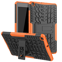 Coque en TPU modèle de pneu hybride avec béquille orange pour votre Samsung Galaxy Tab A 8.0 Wi-Fi (2019) SM-T290