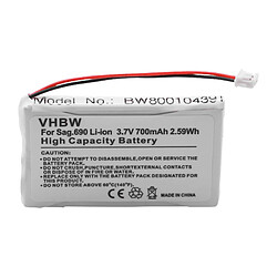 vhbw Batterie 700mAh pour téléphone portable Telekom T-Com T-Home Speedphone 300, Sagem 690, Telstra CTB104, THUB 253230694, CTB104, LP043048AH