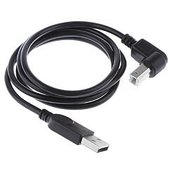 USB2.0 Mâle à Type B 90Degree Angle Extension Câble Adaptateur Bend vers le bas