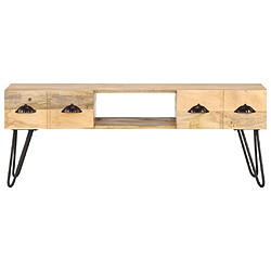 Maison Chic Meuble TV scandinave - Banc TV pour salon 120x35x45 cm Bois solide de manguier -MN49930