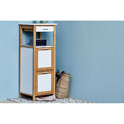 Avis WENKO Etagère de salle de bain scandinave Finja - L. 34 x H. 89 cm - Blanc