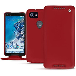 Housse cuir Google Pixel 2 XL - Rabat vertical - Rouge ( Nappa - Pantone #d50032 ) - NOREVE