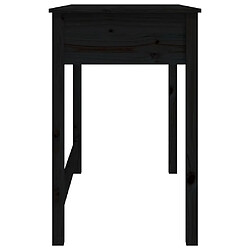 Helloshop26 Bureau table poste de travail meuble d'ordinateur informatique étude avec tiroirs 100 x 50 x 78 cm bois massif de pin noir 02_0023472