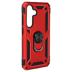 Avizar Coque pour Samsung Galaxy S24 Hybride Bague Support Magnétique Rouge