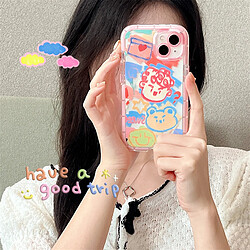 Avis GUPBOO Étui pour iPhone11 Graffiti dessin animé garçon fille dessin animé étui pour téléphone portable silicone femme