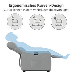 vidaXL Fauteuil inclinable électrique gris clair tissu pas cher