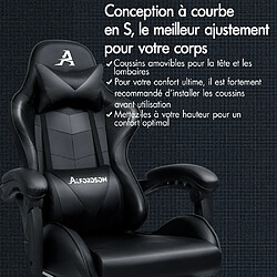 Acheter ALFORDSON Chaise de Jeu Siège de Bureau Repose-pieds Racing Siège en Cuir PU