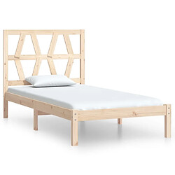 Maison Chic Lit Moderne Chambre - Cadre/structure de lit pour adulte bois de pin massif 90x190 cm simple -MN67516 