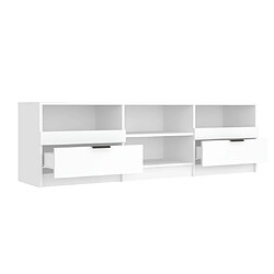 Acheter vidaXL Meuble TV Blanc 150x33,5x45 cm Bois d'ingénierie