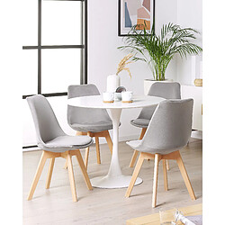 Beliani Chaise de salle à manger DAKOTA II Set de 2 Velours Gris