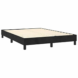 Acheter Maison Chic Lit adulte- Lit + matelas,Sommier à lattes de lit avec matelas Noir 140x200 cm Velours -GKD62975