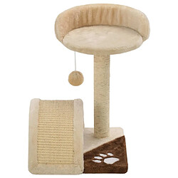 Acheter Arbre à chat,niche pour chat avec griffoir en sisal 40 cm Beige et Marron -MN33418