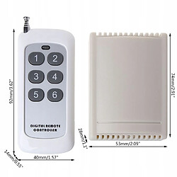 Avis GUPBOO Télécommande Universelle de Rechange Émetteur sans fil DC12V 6 voies avec interrupteur