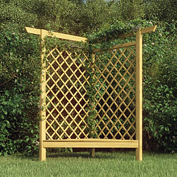 vidaXL Pergola d'angle avec banc 166x81x174 cm Bois de pin imprégné