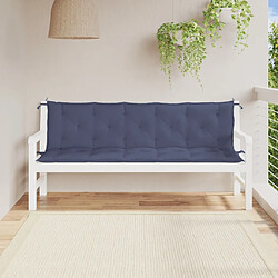 Maison Chic Coussins Confort,Coussins de banc de jardin lot de 2 bleu marine 180x50x7 cm -GKD43372