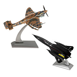 2x 1/72 JU87 Bomber Avion 1: 144 SR-71A Blackbird Fighter Modèle Décoration