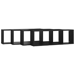 Avis vidaXL Étagères cube murales 4 pcs Noir 80x15x26,5cm bois d'ingénierie