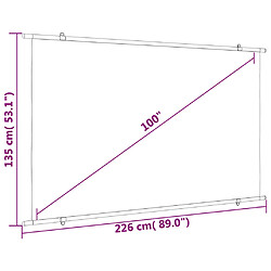 vidaXL Écran de projection 100" 16:9 pas cher