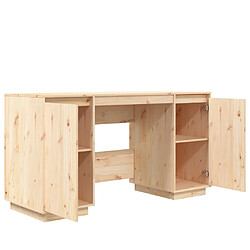 Helloshop26 Bureau table poste de travail meuble d'ordinateur informatique étude 140 x 50 x 75 cm bois massif de pin brun 02_0023378