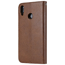 Avis Wewoo Housse Coque Pour Huawei Honor 8X Étui de protection à rabat horizontal de couleur unie avec support et fentes cartes et portefeuille et cadre photo et lanière marron