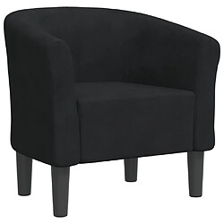 vidaXL Chaise cabriolet noir velours