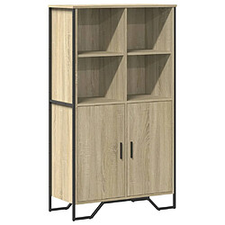 vidaXL Buffet haut chêne sonoma 79,5x35,5x137,5 cm bois d'ingénierie