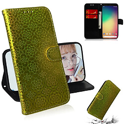 Wewoo Housse Coque Pour Google Pixel 4 Couleur Unie Coloré Boucle Magnétique Fermeture Horizontale Etui en Cuir PU avec support et emplacements cartes et Portefeuille et Lanière Or