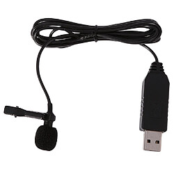 Microphone Mini USB Clip-on Cravate Microphone Condensateur Omnidirectionnel pour PC Internet Noir