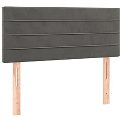 Acheter Maison Chic Tête de lit scandinave à LED,meuble de chambre Gris foncé 90x5x78/88 cm Velours -MN99837