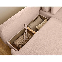 Avis Lisa Design Mahina - canapé d'angle droit - 4 places - convertible avec coffre - en tissu bouclette