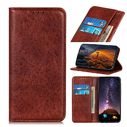 Wewoo Housse Coque Pour Galaxy A51 Magnétique Retro Crazy Horse Texture Etui à rabat horizontal en cuir avec support & fentes cartes Marron