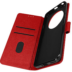 Avizar Étui pour Honor Magic 5 Pro clapet porte-carte fonction support vidéo Rouge