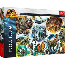 Trefl 1000 éléments Cassetête, Amusement, Casse Puzzle, 10727, Jurassic World : Dominion, sur la Piste des Dinosaures