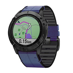 Bracelet en PU + silicone Surface de 26 mm bleu nuit pour votre Garmin Watch