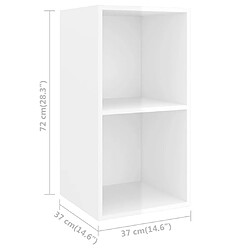 vidaXL Ensemble de meubles TV 3 pcs Blanc brillant Bois d'ingénierie pas cher