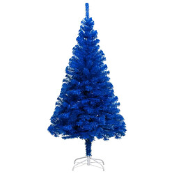 vidaXL Arbre de Noël artificiel pré-éclairé et boules bleu 240 cm PVC