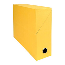 Boîte de classement carton Exacompta dos 9 cm jaune - Lot de 5