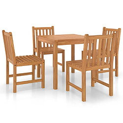 Salle à manger de jardin 5 pcs,Table et chaise à dîner Bois de teck solide -MN99720