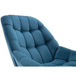 Acheter Vente-Unique Fauteuil en velours bleu canard LUOSTO